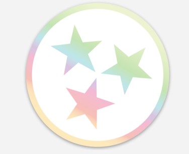 Holographic Tennessee Tri-Star Sticker